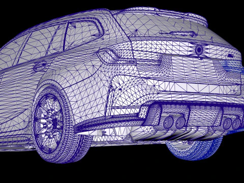 G80 M3 Touring Wagon lowpoly 3D Model