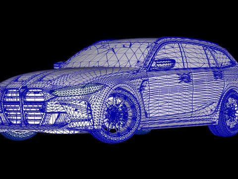 G80 M3 Touring Wagon lowpoly 3D Model