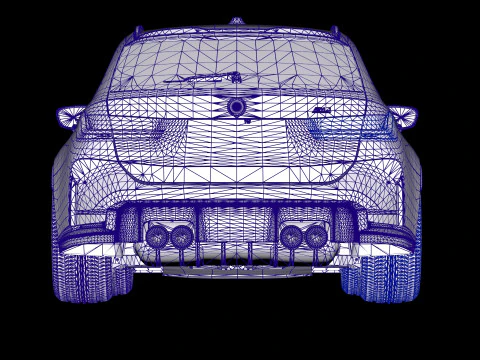 G80 M3 Touring Wagon lowpoly 3D Model