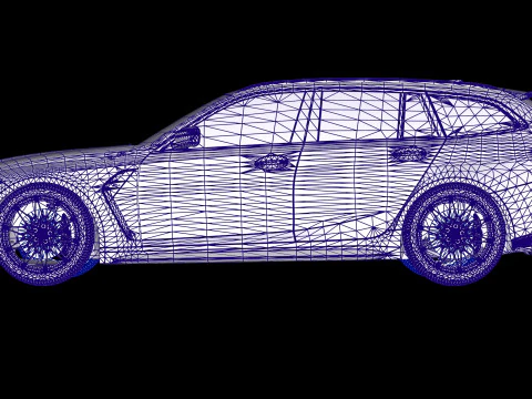 G80 M3 Touring Wagon lowpoly 3D Model