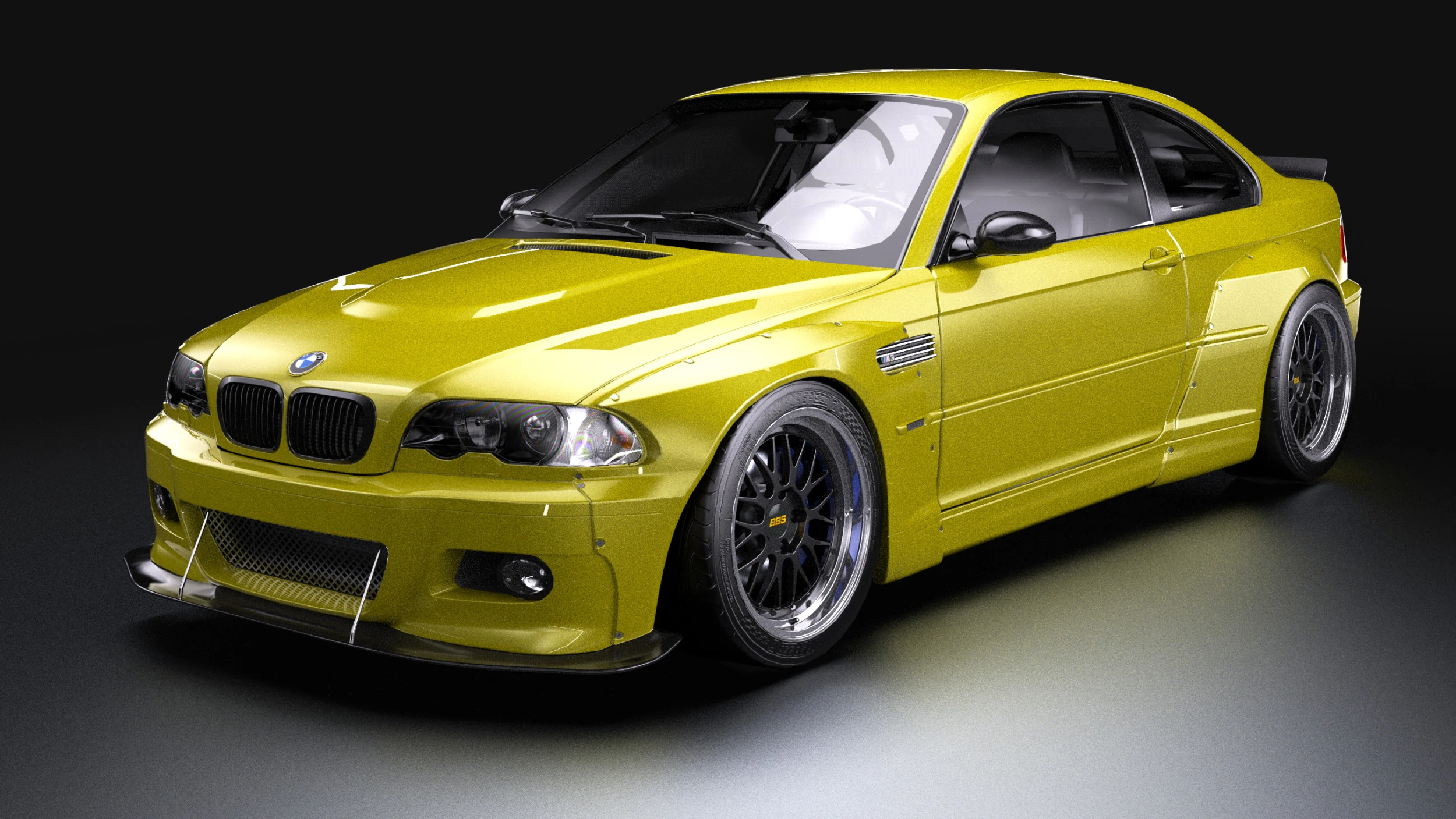 2015 Pandem E46 M3 3D Model .c4d .max .obj .3ds .fbx .stl .blend 