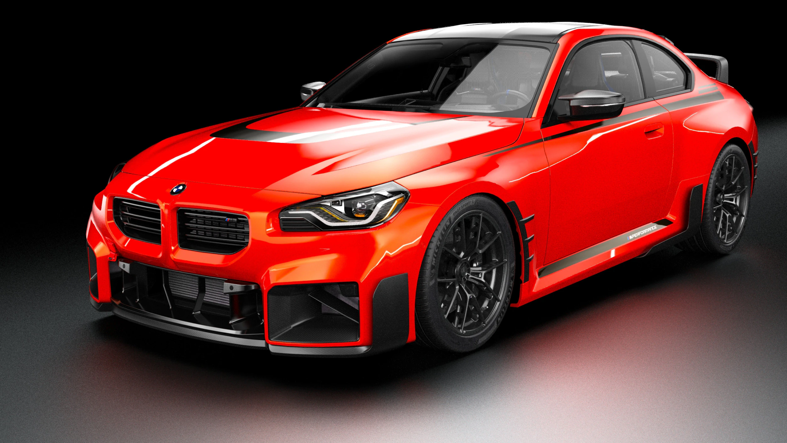 2023 M2 G87 M Performance Parts 3D Model .c4d .max .obj .3ds .fbx .stl .blend