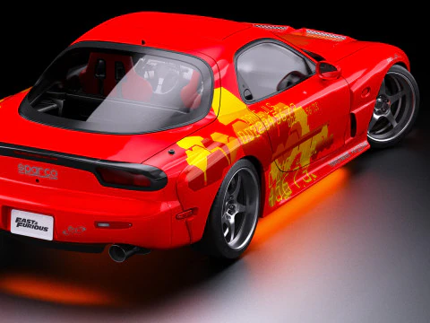 2 Fast 2 Furious Julius Mazda RX-7 FD 3D Model
