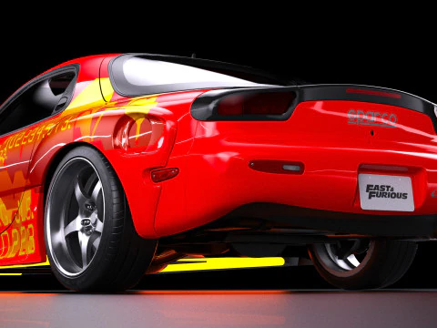 2 Fast 2 Furious Julius Mazda RX-7 FD 3D Model