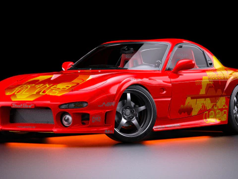 2 Fast 2 Furious Julius Mazda RX-7 FD 3D Model