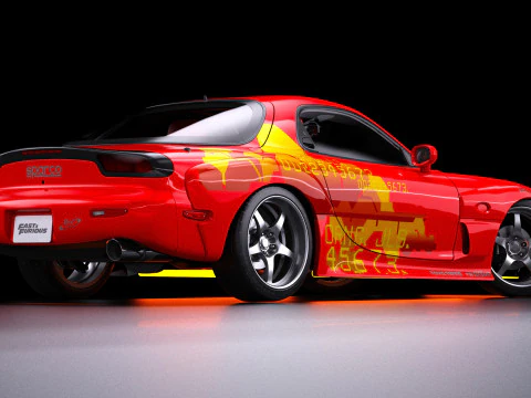 2 Fast 2 Furious Julius Mazda RX-7 FD 3D Model
