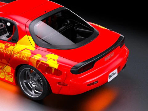 2 Fast 2 Furious Julius Mazda RX-7 FD 3D Model