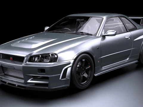 Nissan Skyline R34 GT-R Nismo Z-тюнинг 3D Модель