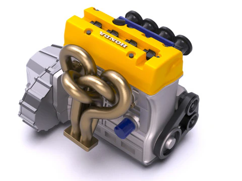 Honda K20 Spoon Sports Engine 3D Model