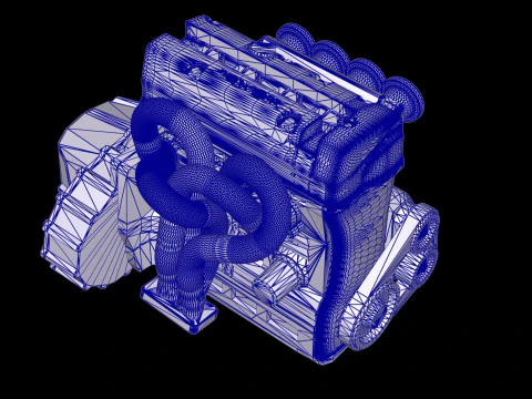 Honda K20 Spoon Sports Engine 3D Model