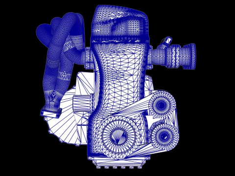 Honda K20 Spoon Sports Engine 3D Model