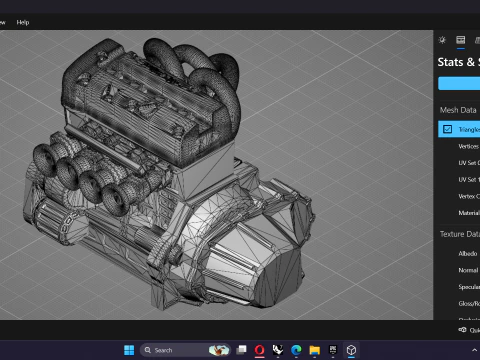 Honda K20 Spoon Sports Engine 3D Model