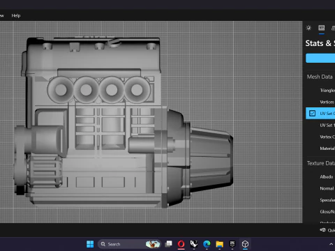Honda K20 Spoon Sports Engine 3D Model