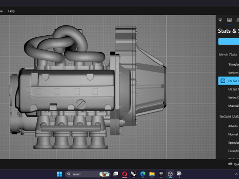 Honda K20 Spoon Sports Engine 3D Model
