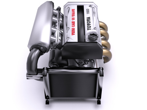 Toyota 4AGE DOHC 16 Valve Inline-4 Engine 3D Model
