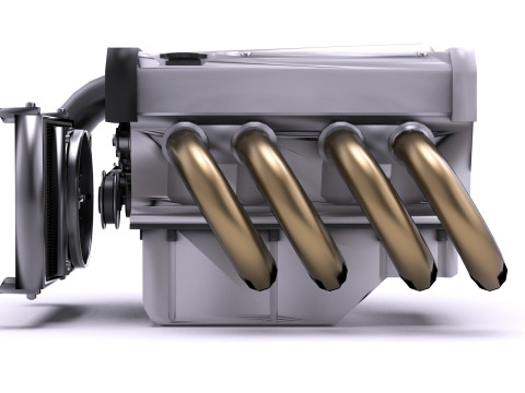 Toyota 4AGE DOHC 16 Valve Inline-4 Engine 3D Model