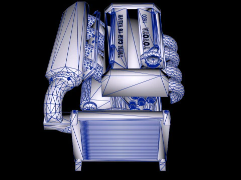 Toyota 4AGE DOHC 16 Valve Inline-4 Engine 3D Model