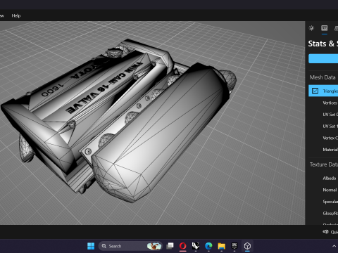 Toyota 4AGE DOHC 16 Valve Inline-4 Engine 3D Model