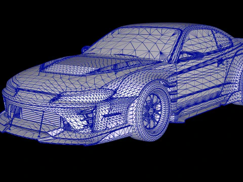 BN Sports Nissan Silvia S15 Lowpoly Model 3D Model
