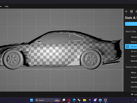 BN Sports Nissan Silvia S15 Lowpoly Model 3D Model