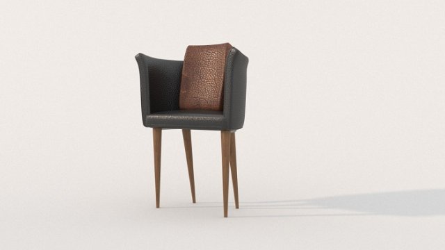 single armchair 3D Model .c4d .max .obj .3ds .fbx .stl .blend 