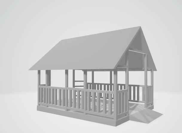 bengalow 3D Model .c4d .max .obj .3ds .fbx .stl .blend 