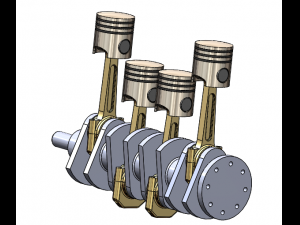 four cylinder engine 3Dモデル