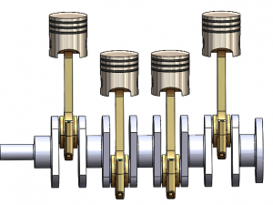 four cylinder engine 3Dモデル