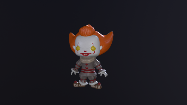 pennywise 3D 模型 .c4d .max .obj .3ds .fbx .stl .blend