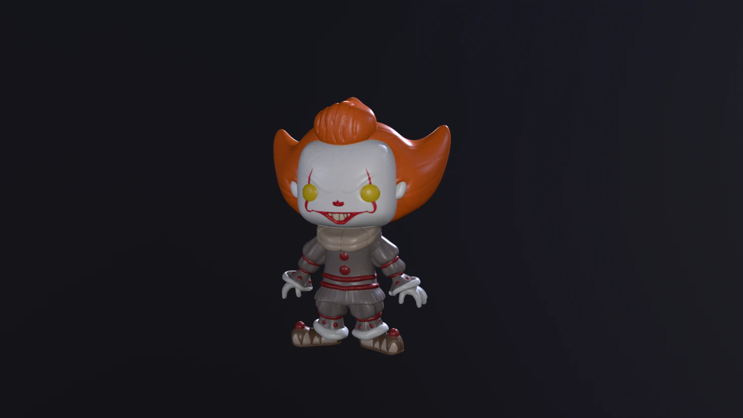 pennywise 3D Model .c4d .max .obj .3ds .fbx .stl .blend 
