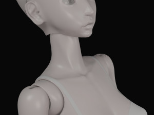 Asian lady doll 3D Printed BJD 3D-Druckmodell