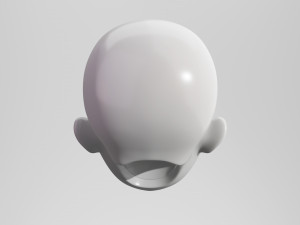 BJD doll 3D doll head model AT001 Modèles 3D en vedette