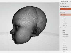 BJD doll 3D doll head model AT001 3D Print Model