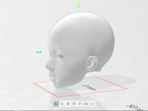 BJD doll 3D doll head model AT001 Modèles 3D en vedette