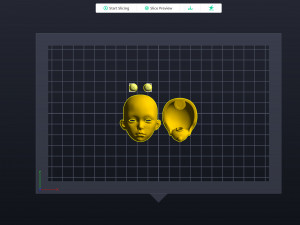 BJD doll 3D doll head model AT001 Modèles 3D en vedette