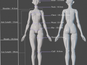 Arise BJD Ball Jointed Doll 3D Printed Model Doll 3D print model 3D Print Model