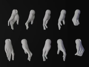 BJD doll 3D doll hand model AT001 3D print Free model Free 3D Print Model