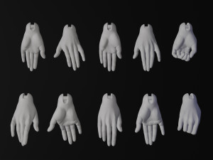 BJD doll 3D doll hand model AT001 3D print Free model Free 3D Принт Модель