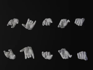 BJD doll 3D doll hand model AT001 3D print Free model Free 3D Print Model