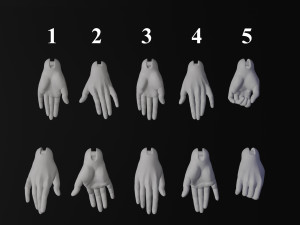 BJD doll 3D doll hand model AT001 3D print Free model Free 3D Принт Модель