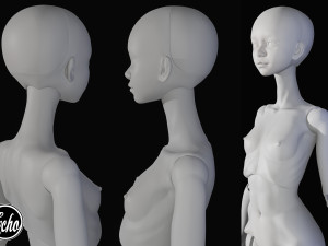 Anatomical doll BJD 30mm 3D print model 3D Print Model