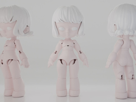 BJD Doll Girl Beta Ball Joint Doll 3D Printed Model 3D 打印模型