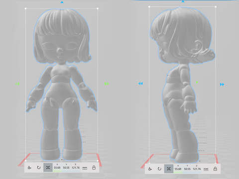 BJD Doll Girl Beta Ball Joint Doll 3D Printed Model 3D 打印模型