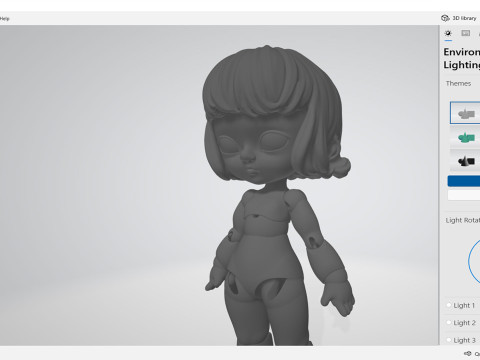 BJD Doll Girl Beta Ball Joint Doll 3D Printed Model 3D 打印模型