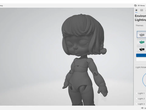 BJD Doll Girl Beta Ball Joint Doll 3D Printed Model 3D Print Model