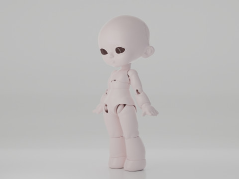 BJD Doll Girl Beta Ball Joint Doll 3D Printed Model 3D 打印模型