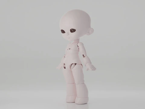 BJD Doll Girl Beta Ball Joint Doll 3D Printed Model 3D Print Model