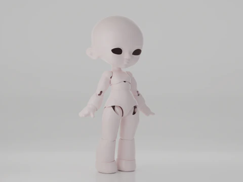 BJD Doll Girl Beta Ball Joint Doll 3D Printed Model 3D Print Model
