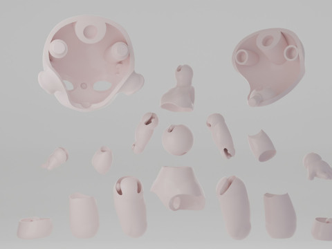BJD Doll Girl Beta Ball Joint Doll 3D Printed Model 3D 打印模型