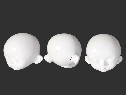 BJD doll 3D doll head model BETA002 3D print model 3D print model 3Dプリントモデル
